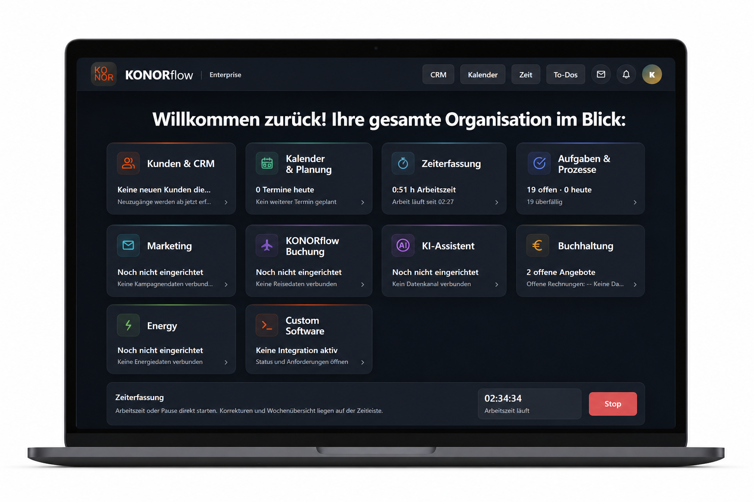 KONORflow Dashboard Vorschau